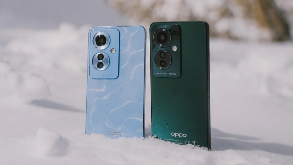 Oppo Reno 11 F nella neve