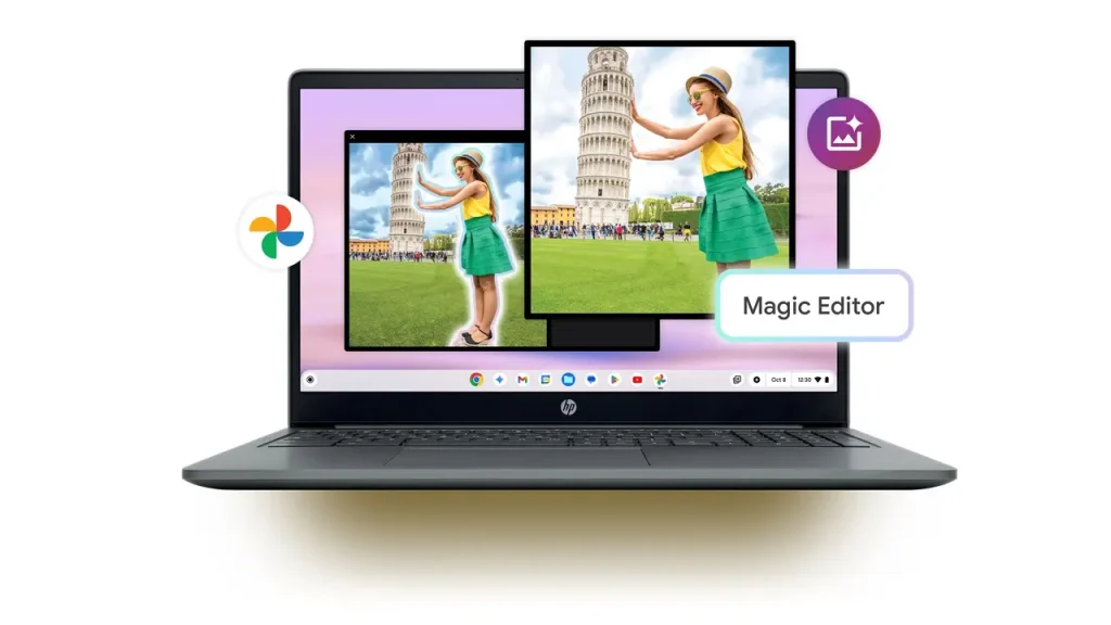 Chromebook Plus AI di Google Magic Editor