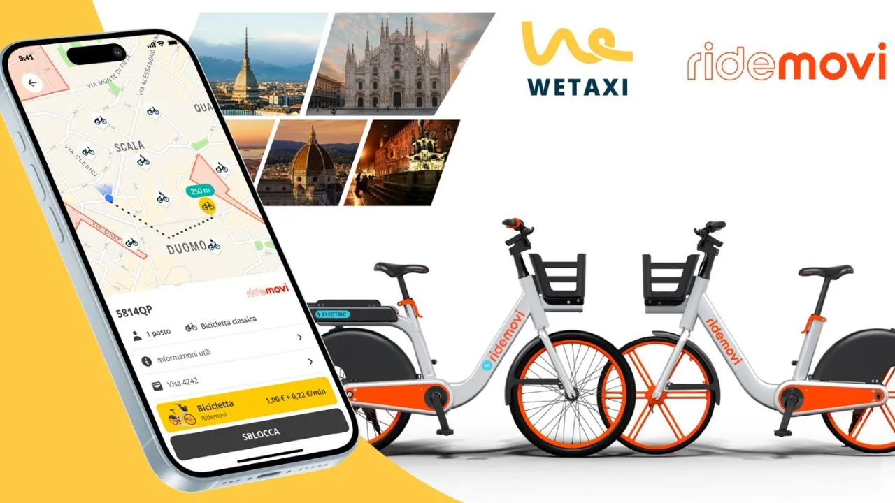 La partnership tra Wetaxi e RideMovi porta in app un totale di oltre 33.000 veicoli smart thumbnail
