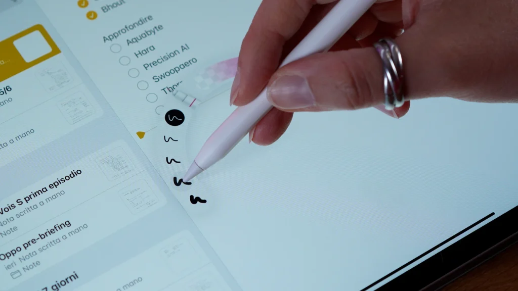 Apple Pencil Pro con iPad Air M2