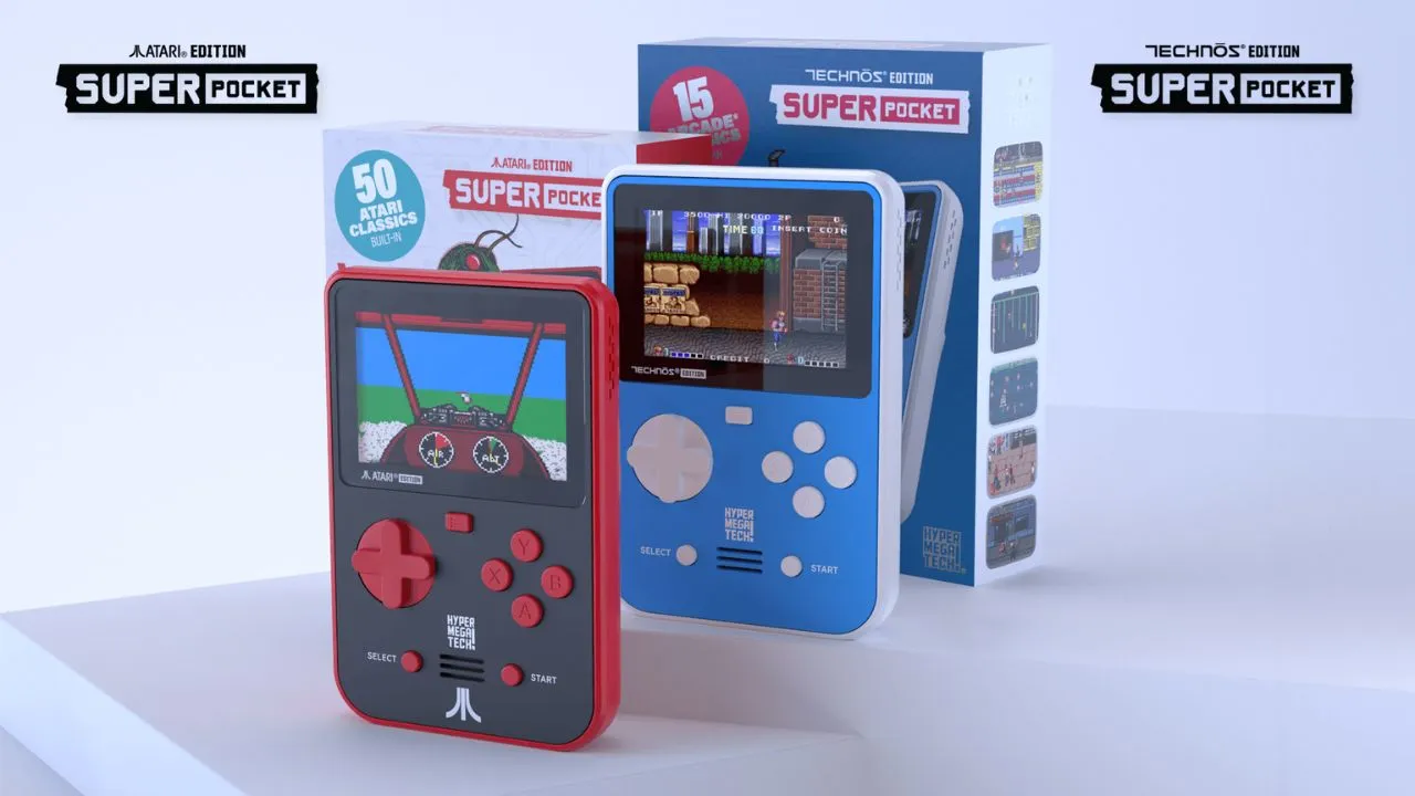 Super Pocket lancia due nuove console portatili dedicate ai giochi Atari e Technos thumbnail