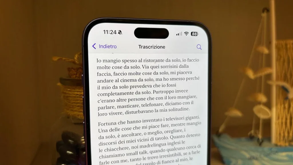 Apple Podcasts trascrizione italiano come funziona