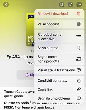 Apple Podcasts trasrizione come si fa