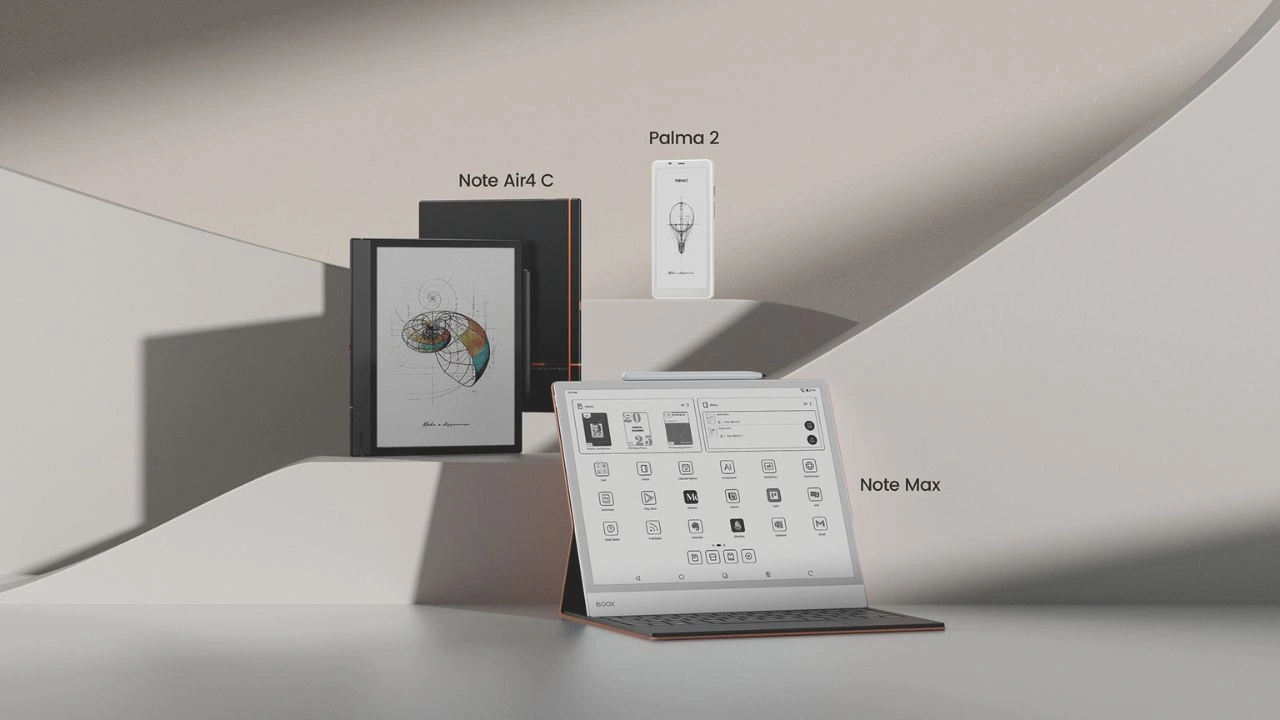 BOOX presenta tre nuovi dispositivi ePaper: arrivano Note Air4 C, Palma 2 e Note Max thumbnail