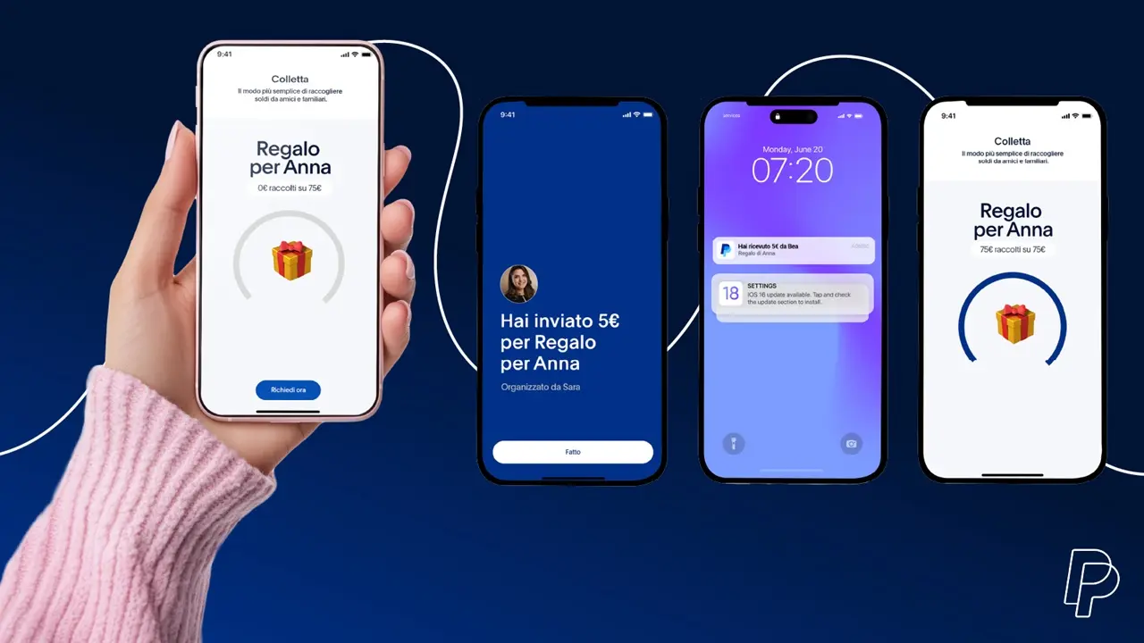 PayPal lancia le collette digitali: raccogliere denaro per regali diventa più semplice thumbnail