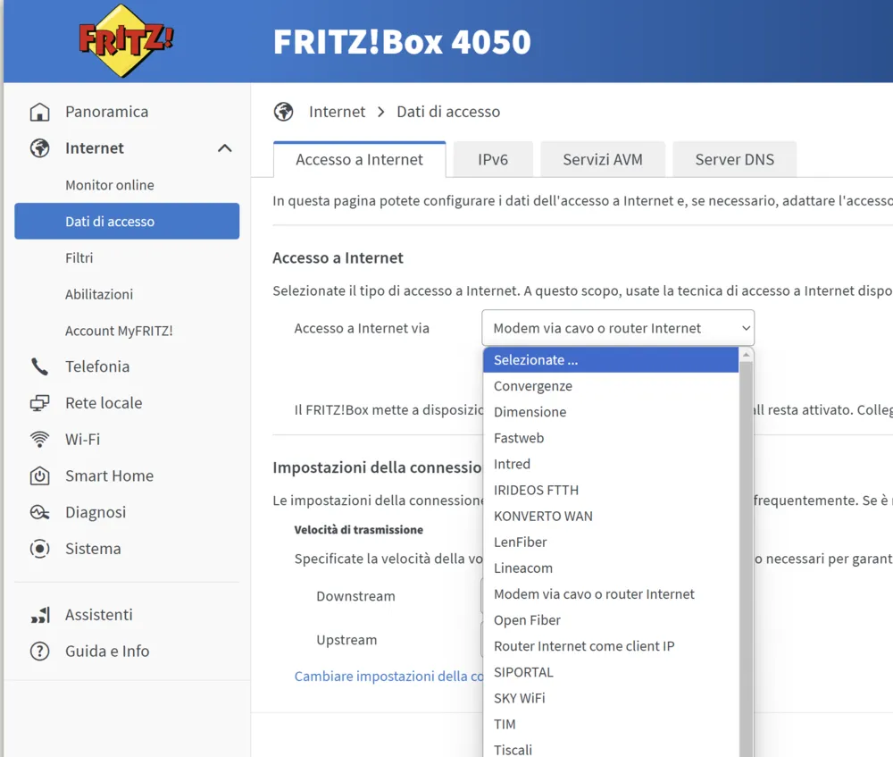 fritz 4050 first config