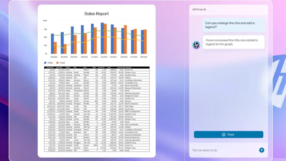 Excel Print AI dopo