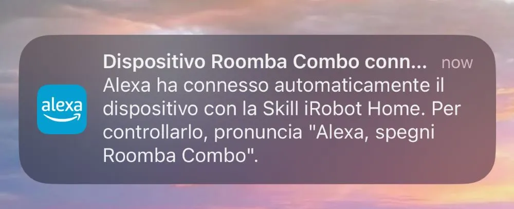 roomba notifica