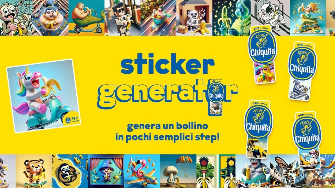 Chiquita lancia lo Sticker Generator: creatività e intelligenza artificiale per un’esperienza pop thumbnail