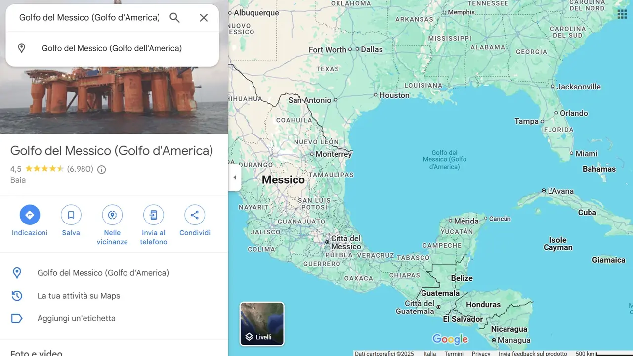 Per Google Maps il Golfo del Messico e anche Golfo d’America thumbnail