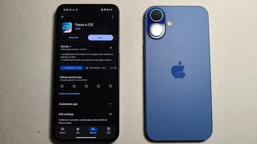 passare da android a ios